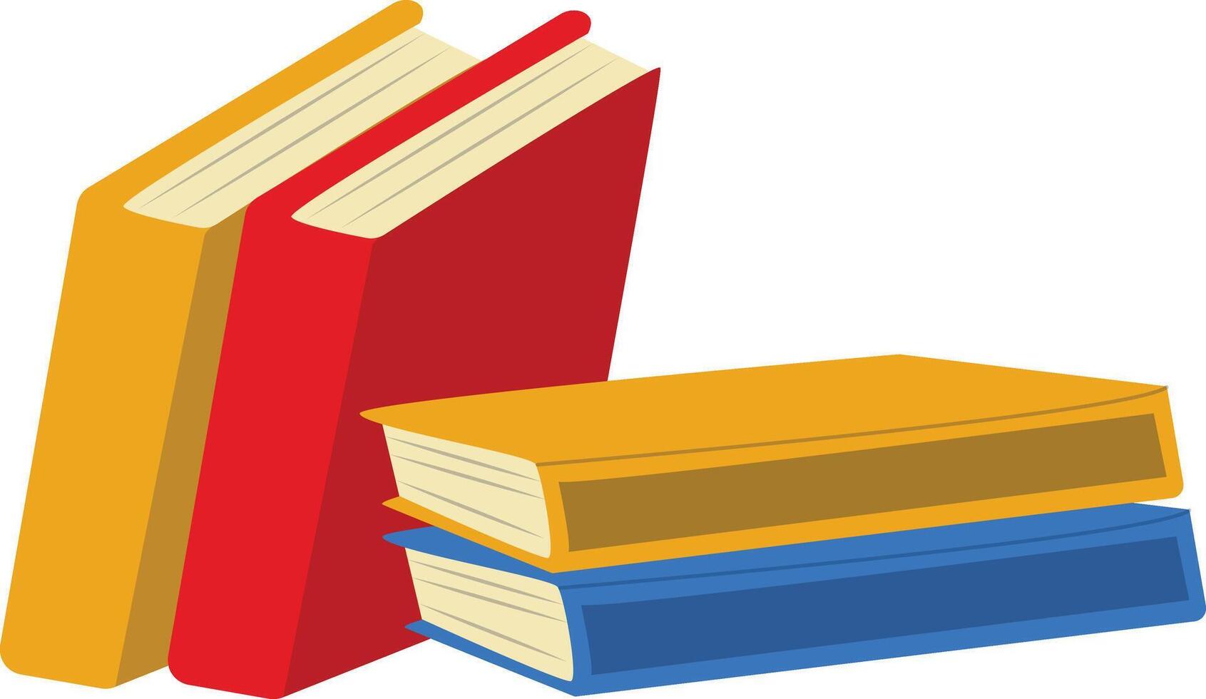 Education Textbook in Stand and Stack Position vector