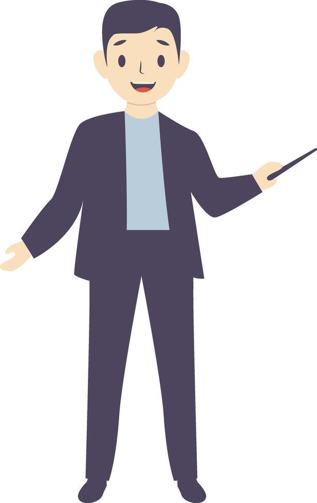 Male Teacher Profession with Uniform vector