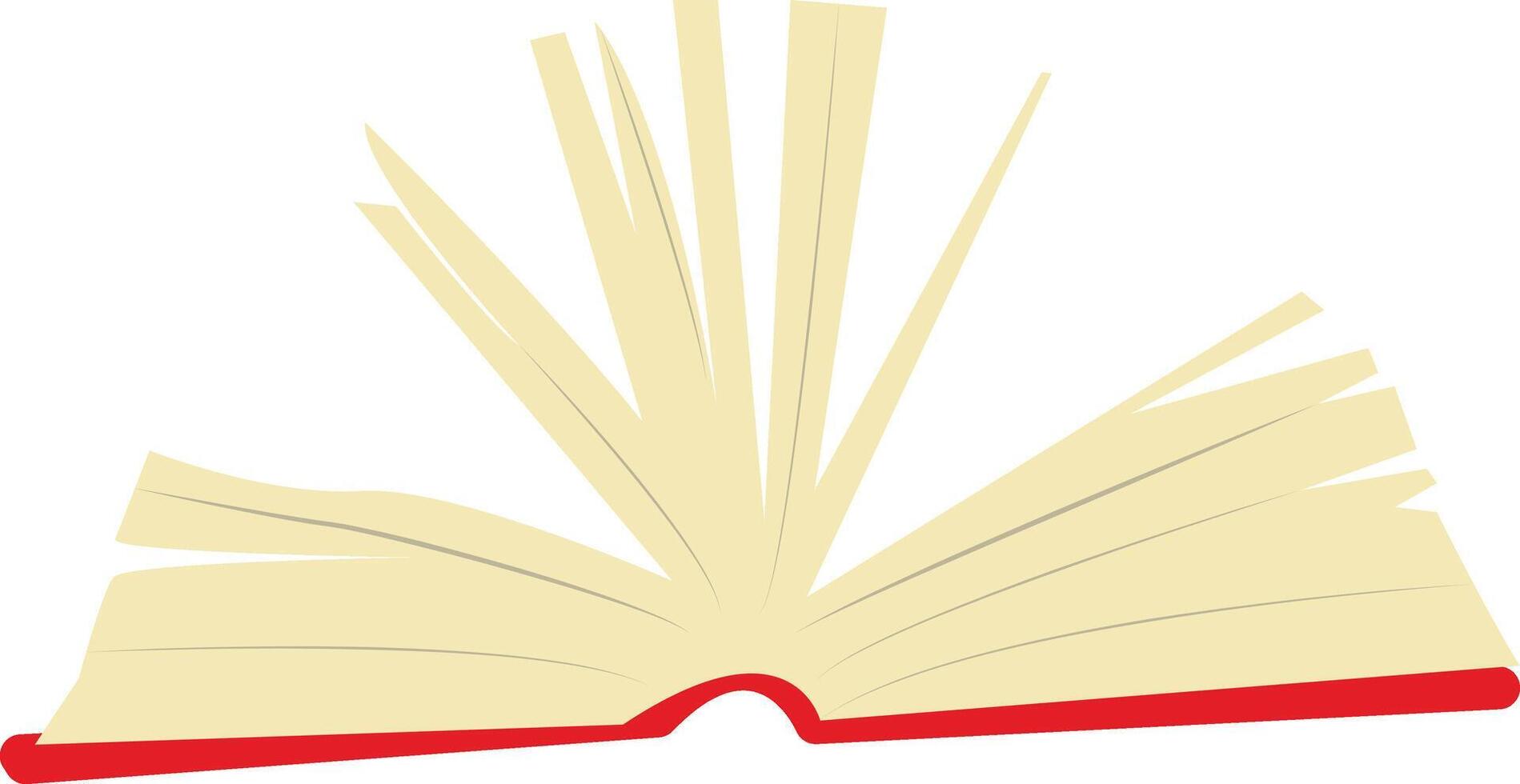 Education Textbook in Open Position vector