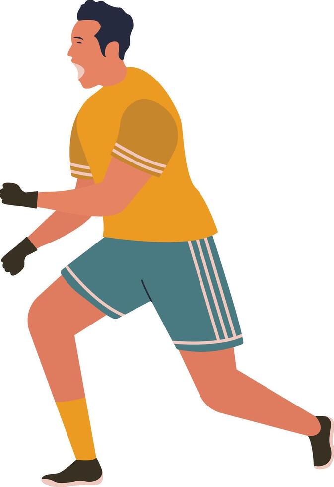 Goalkeeper Cartoon Illustration vector