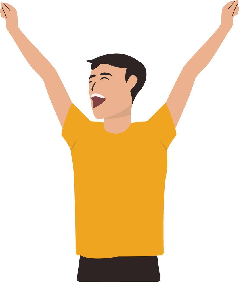 Male with Happy Expression vector