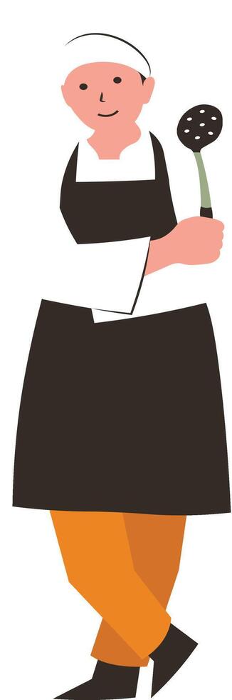 Male Chef Character with Uniform vector