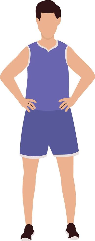 Man Basketball Athlete Illustration vector