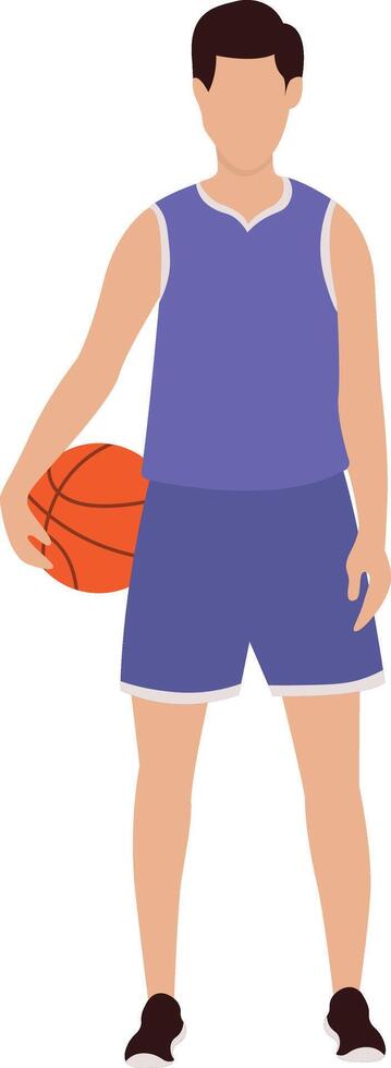 Basketball Player Holding Ball vector