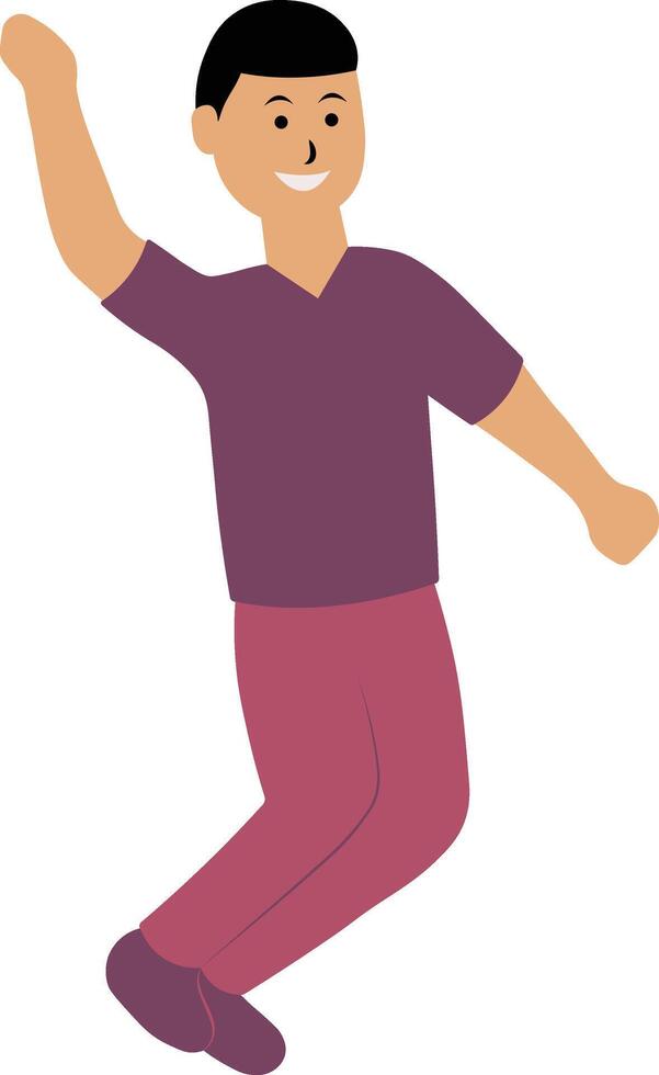 Illustration of Happy Man Jumping vector