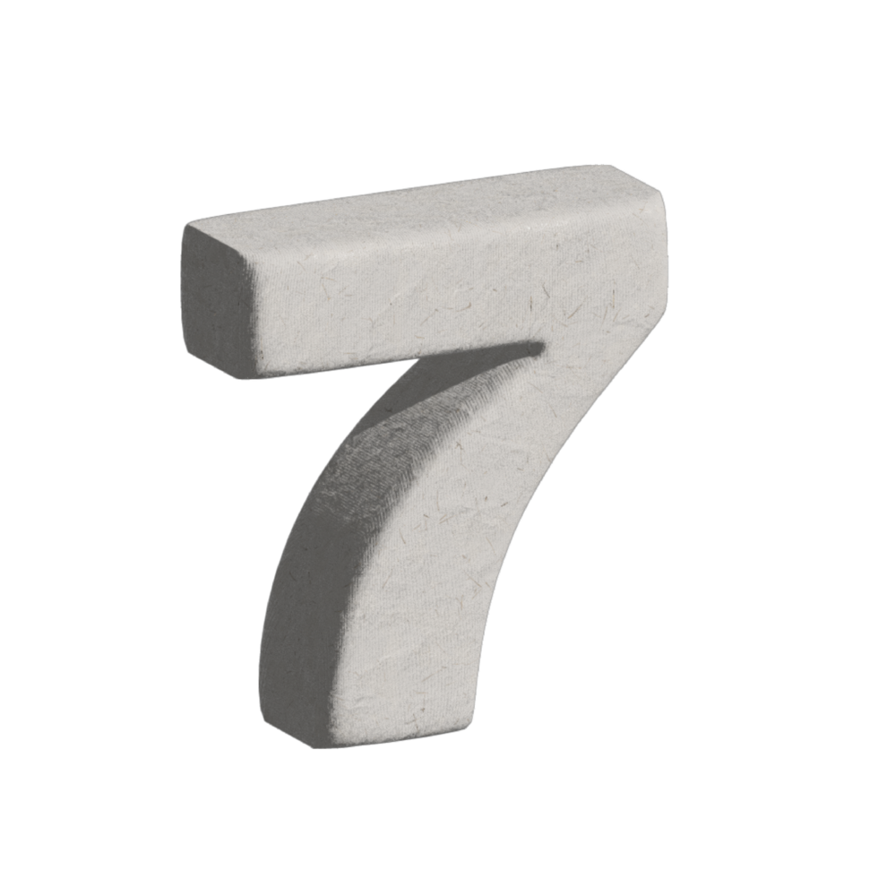 3d seven character with Transparent background png