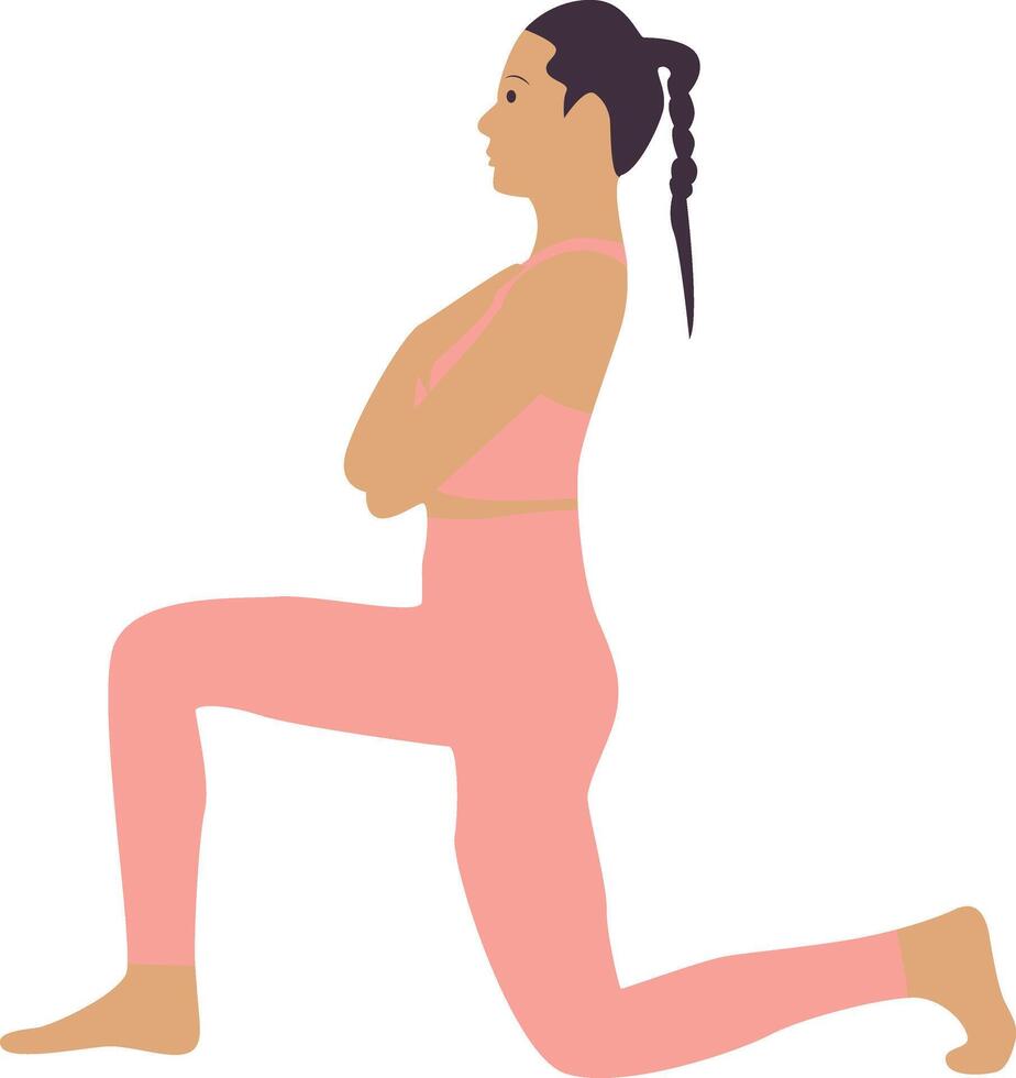 Girl Yoga Pose Illustration vector