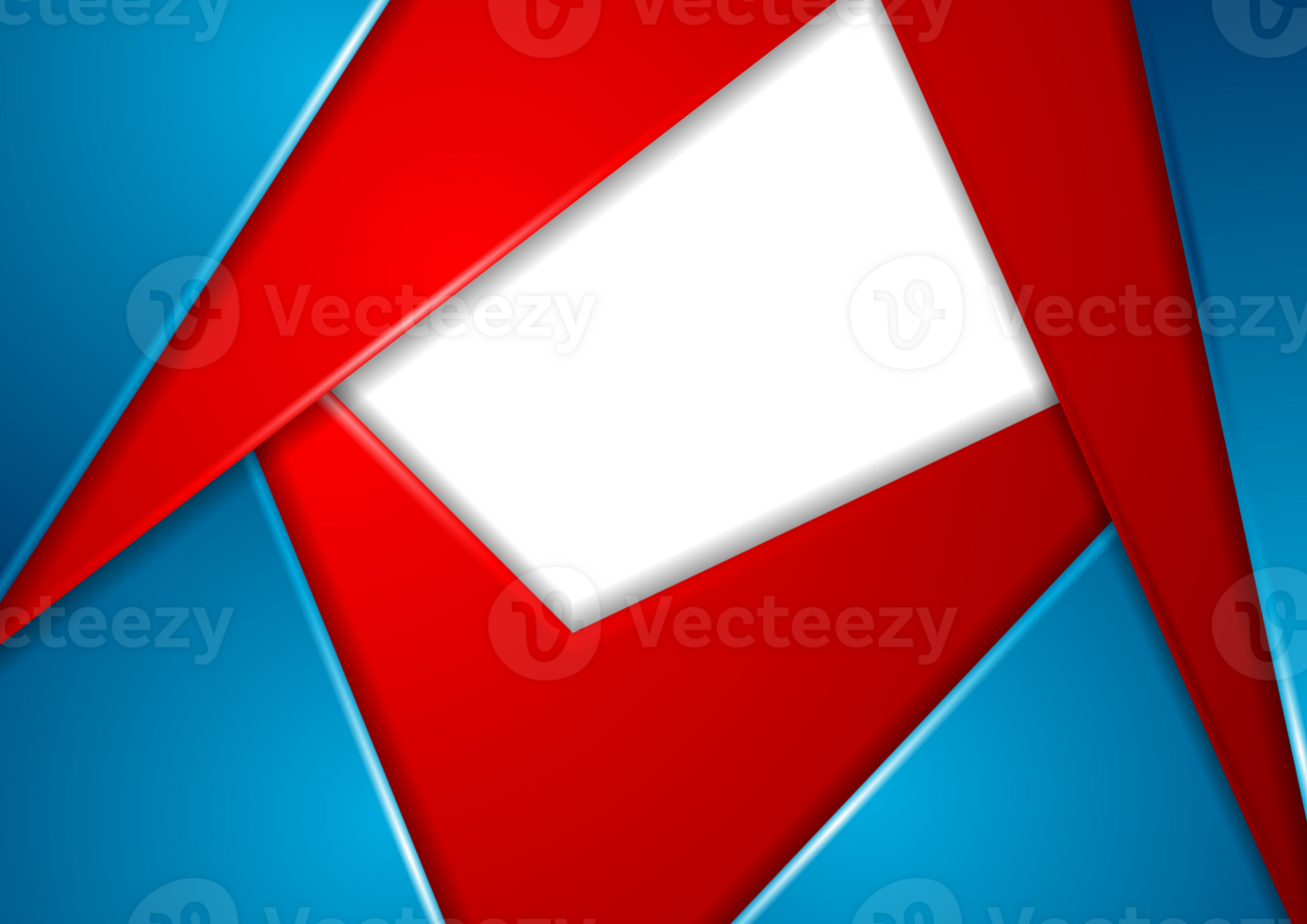 Abstract blue red glossy geometric design png