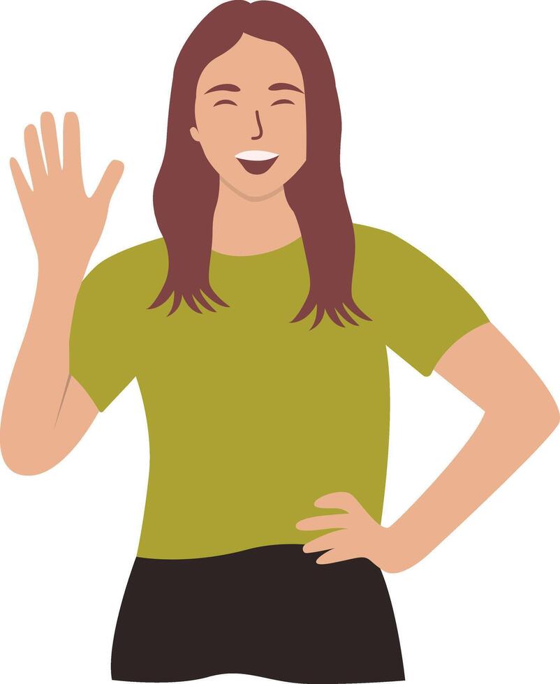 Women with Happy Expression vector
