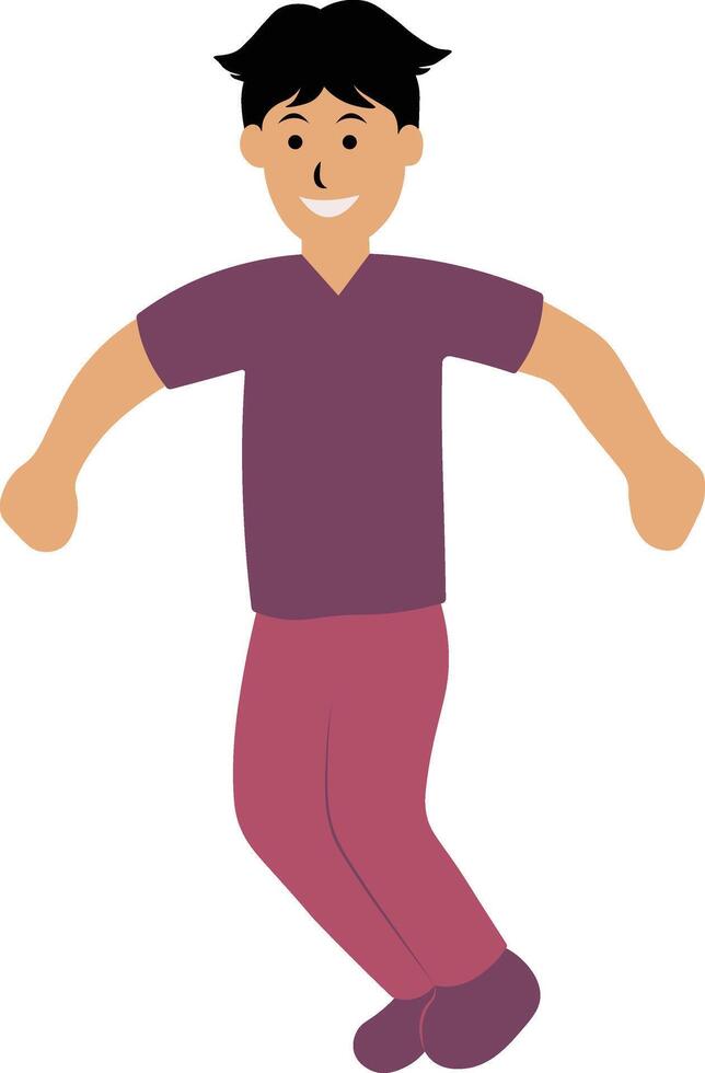 Illustration of Happy Man Jumping vector