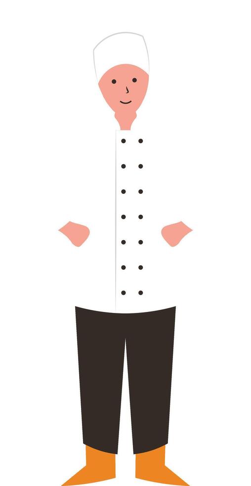 Male Chef Character with Uniform vector