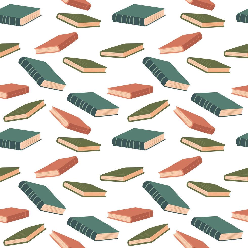 Seamless pattern with books. background for your design. Can be used on wrapping paper, fabric, background for various images. vector