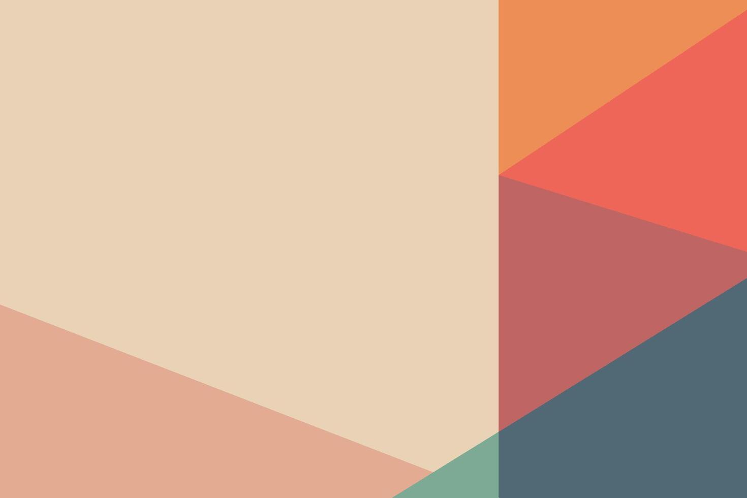 A colorful geometric pattern with a blue, orange and green background vector