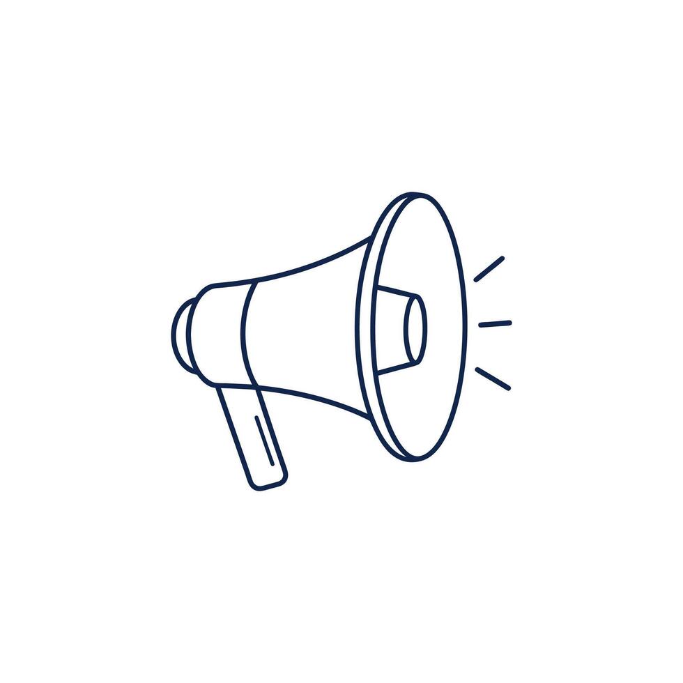 Megaphone Sketch outline vector