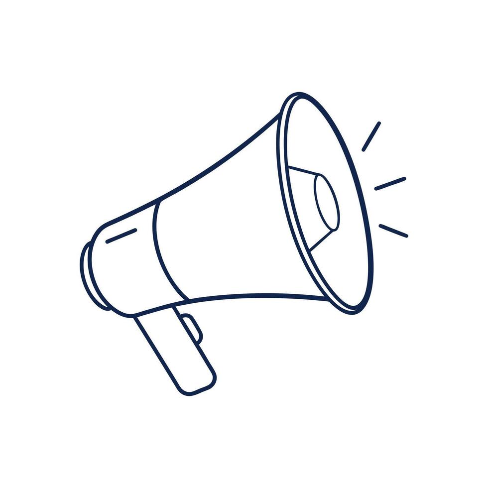 Line Art Megaphone vector