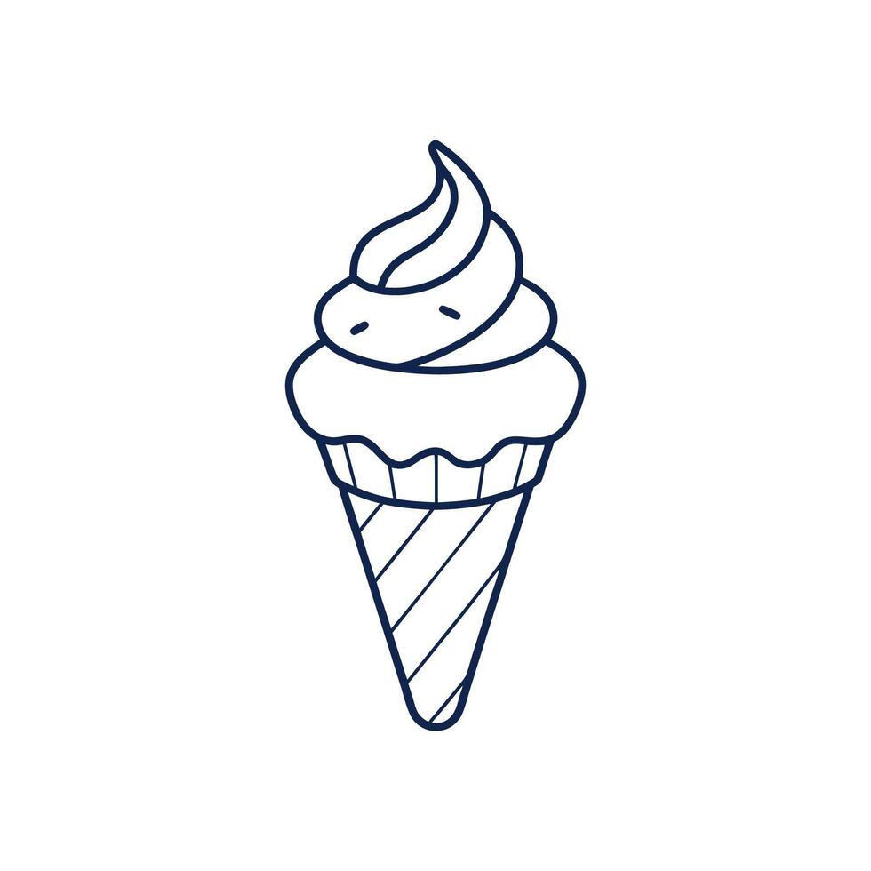A Line Art Delight of cone vector