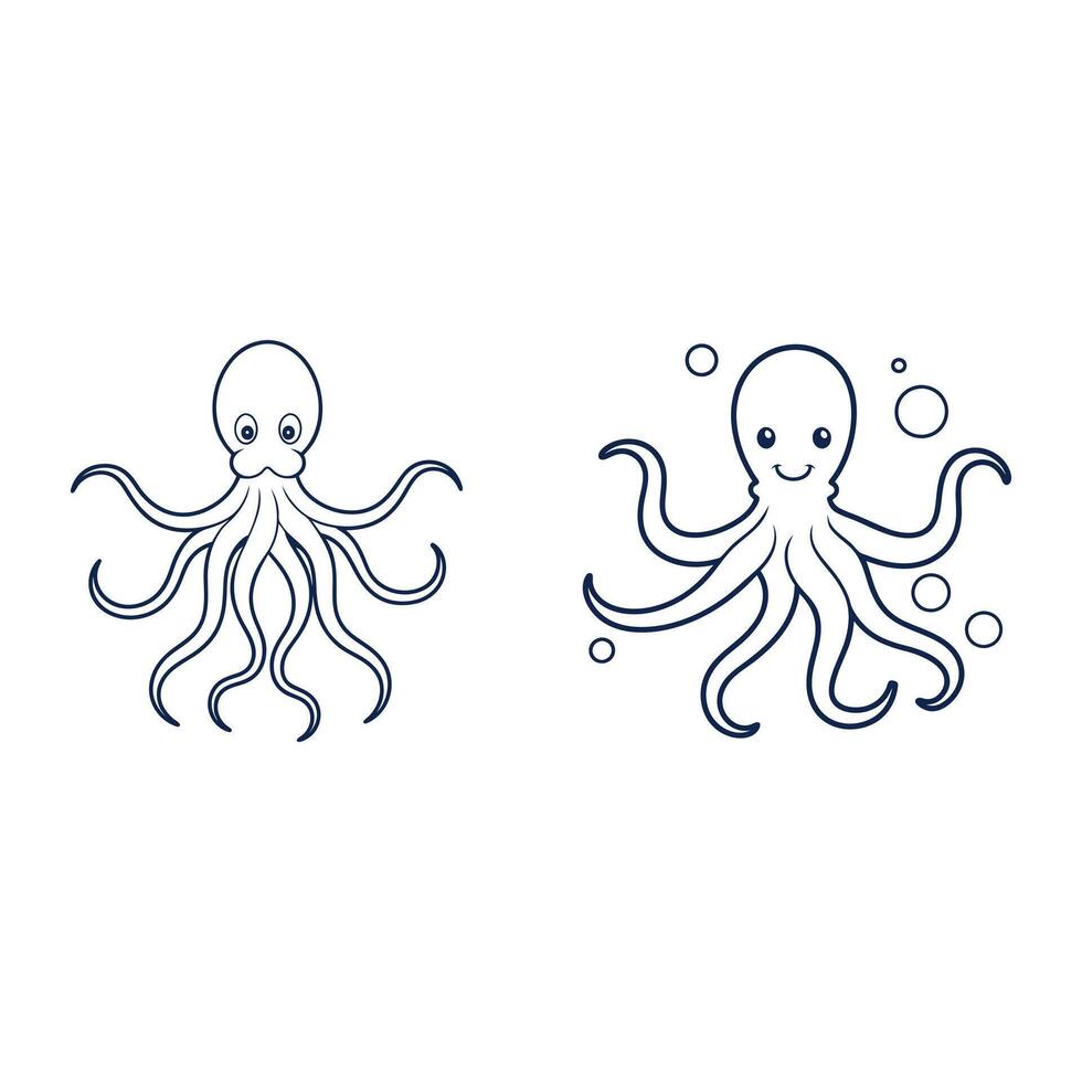 Underwater Octopus Artwork vector