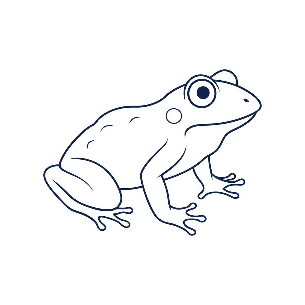 Minimalist Frog Sketch vector