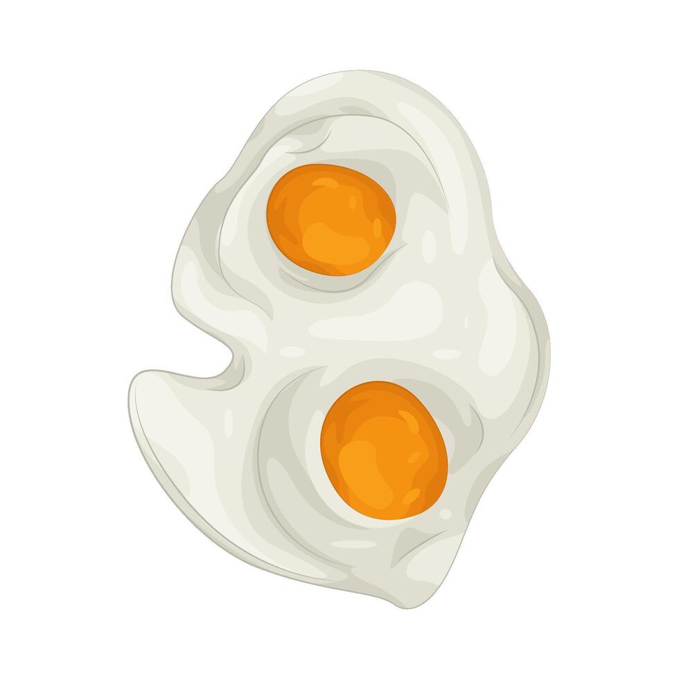 Illustration of fried egg vector