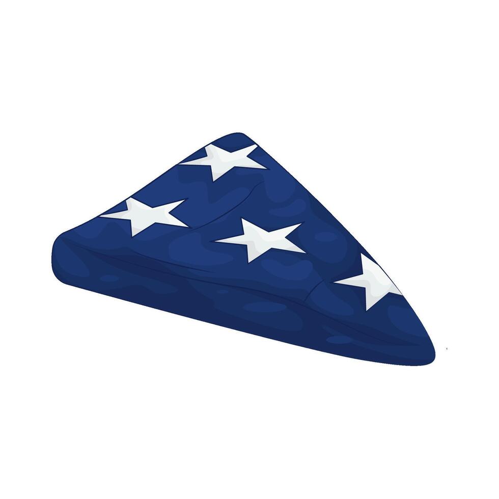 Illustration of Flag folding ceremony vector