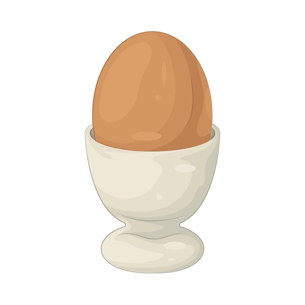 Illustration of Egg in a cup holder vector