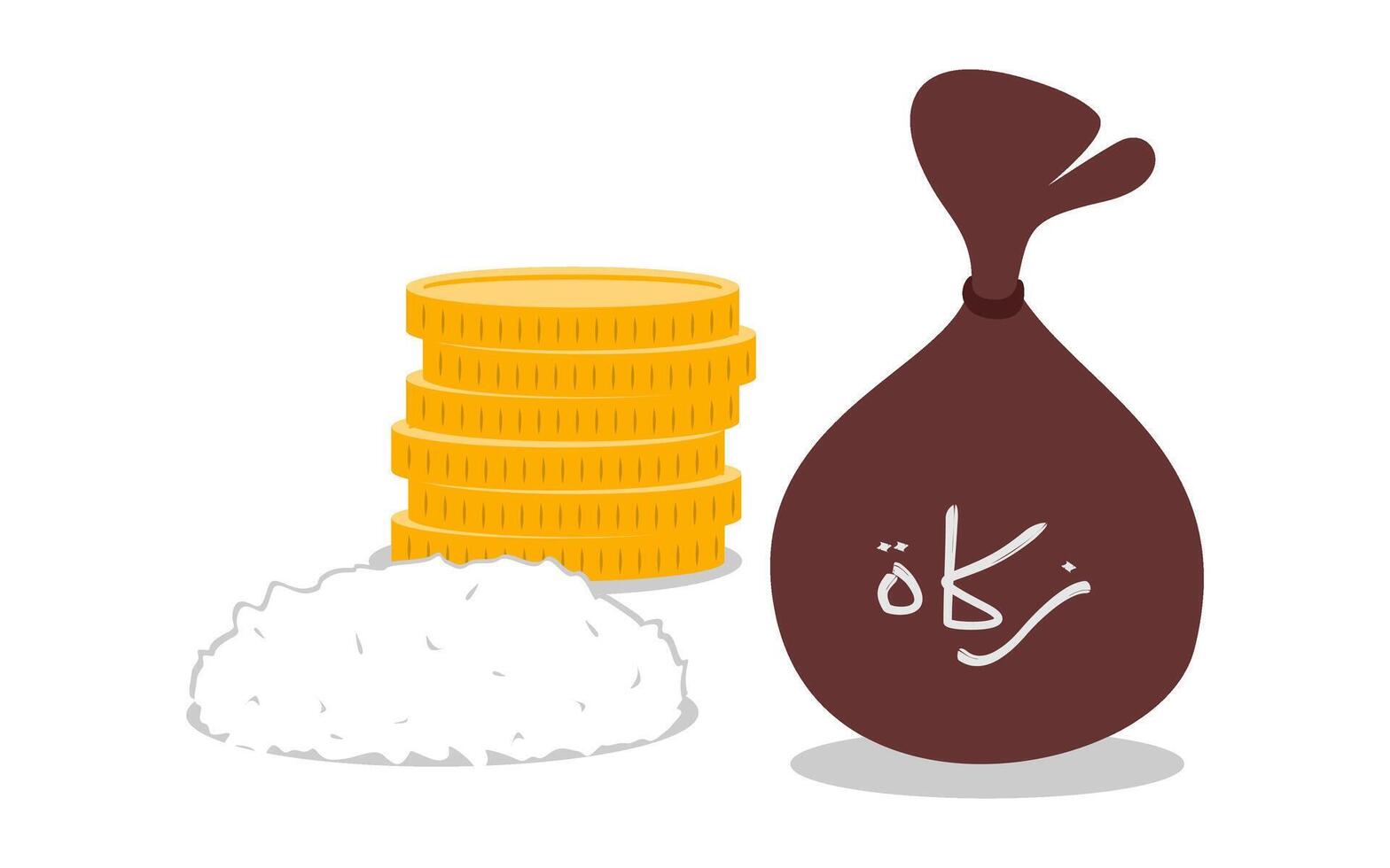 Flat Illustration of Zakat vector