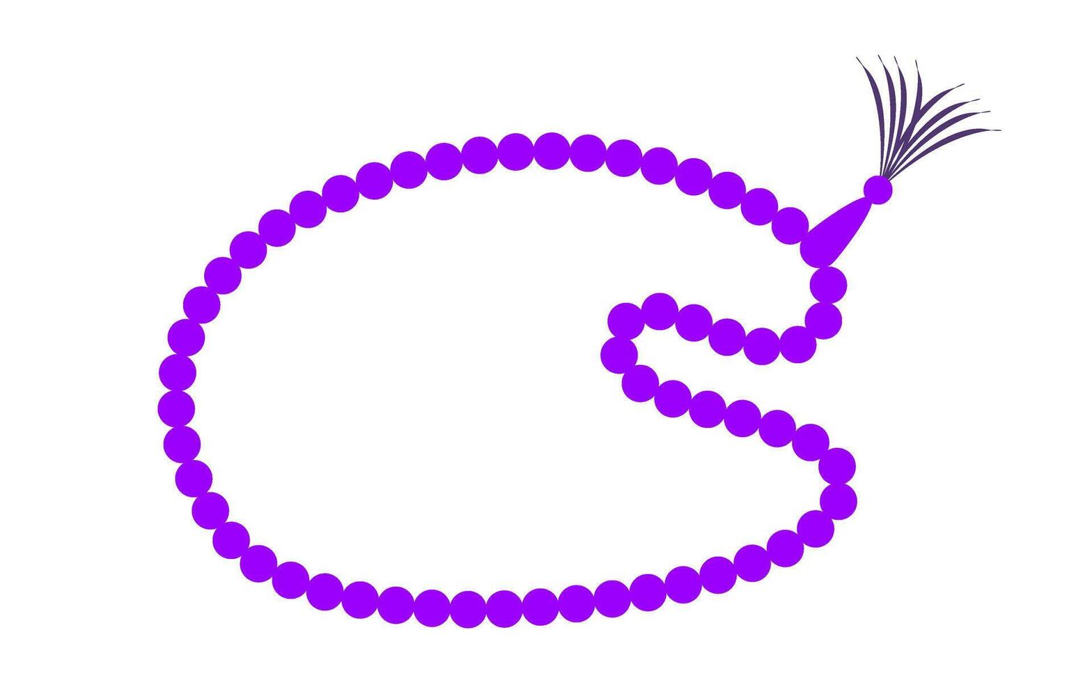 Flat Illustration of Muslim Prayer Beads vector