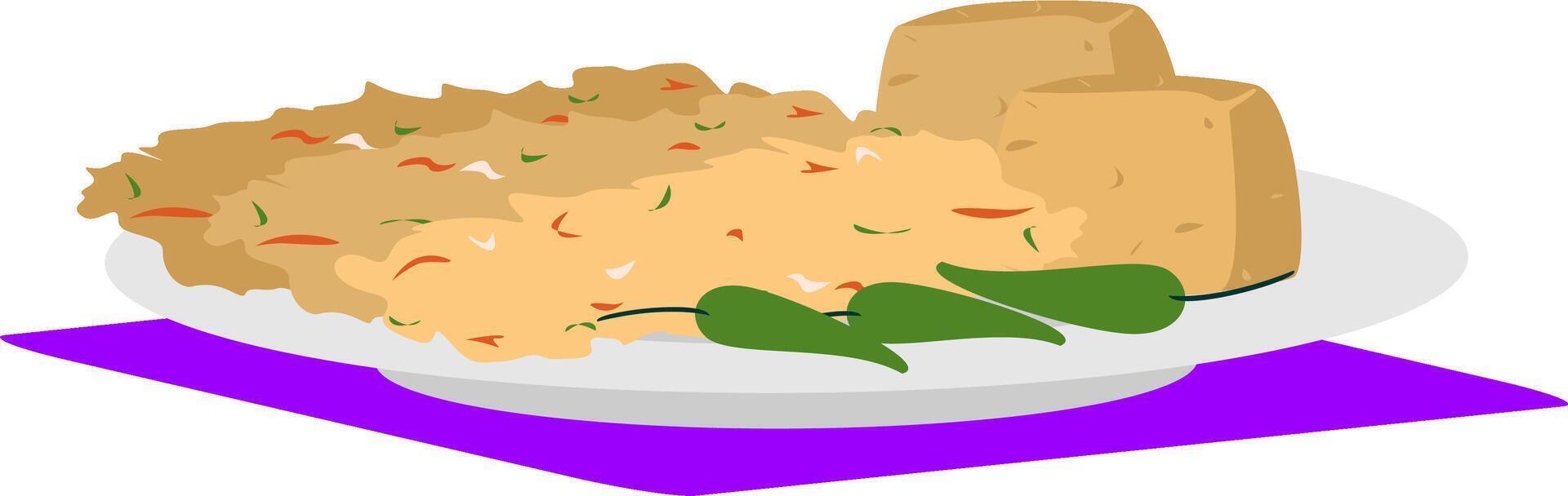 Flat Illustration of Gorengan, Bakwan, Tahu Menu For Iftar vector