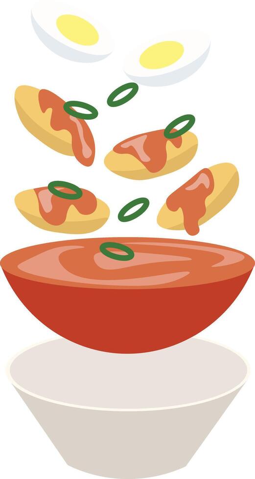 Culinary Construction Set Toppoki vector