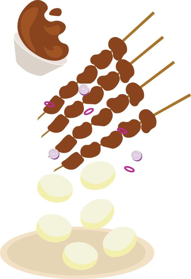 Culinary Construction Set Sate vector
