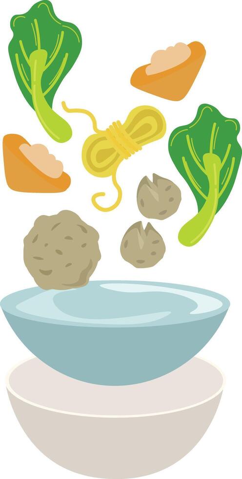 Culinary Construction Set Bakso vector