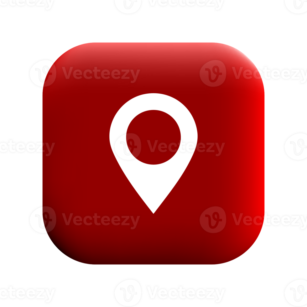 Location icon red and white png
