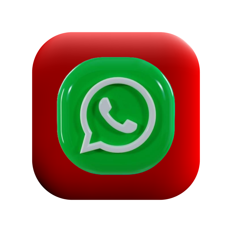 Whatsapp logo green on red shape png