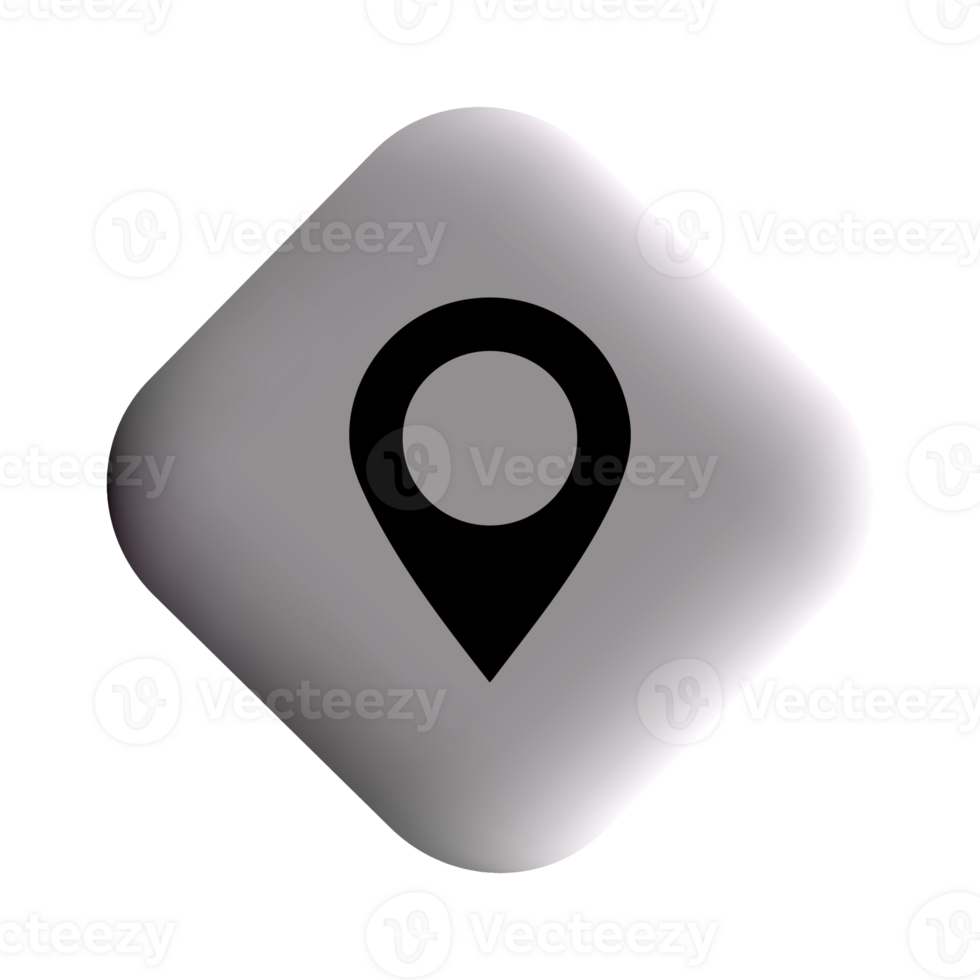 Location icon on grey shape png