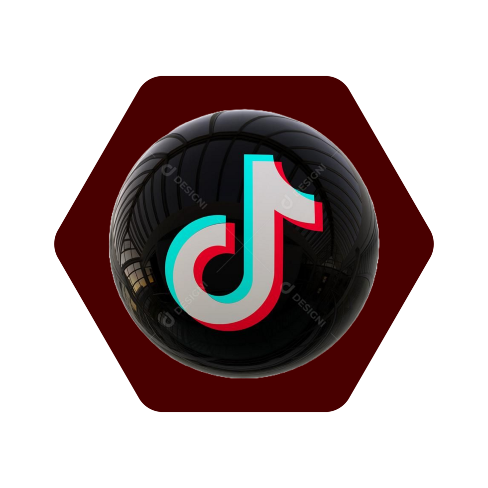 Tiktok icon on shape png