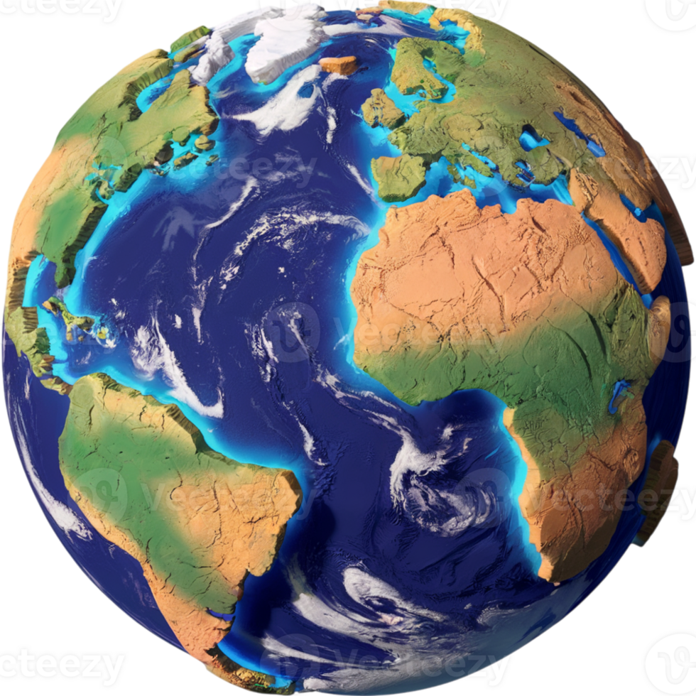 Globe with the continents of Africa and Europe png