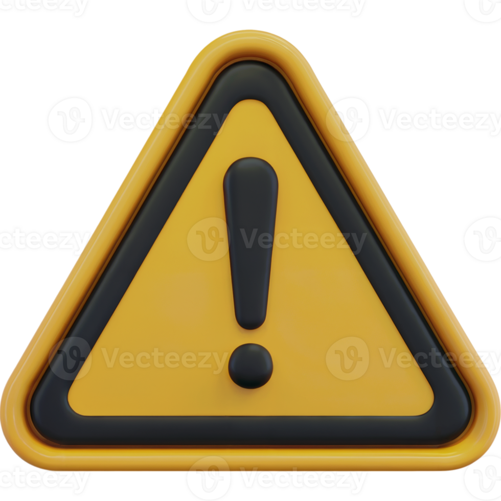 Yellow and black triangle with an exclamation point in the middle png