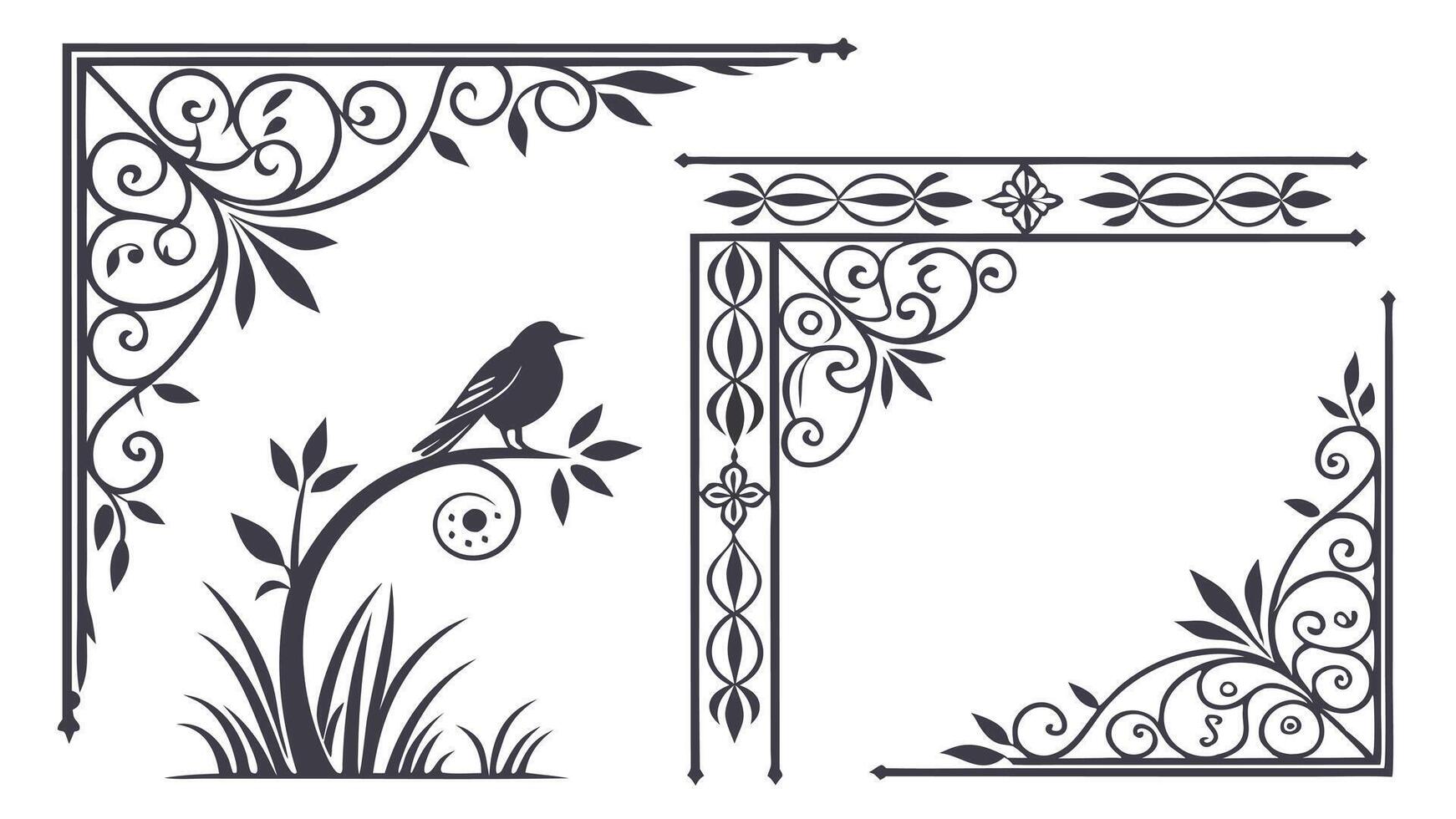 Set of decorative elements vector