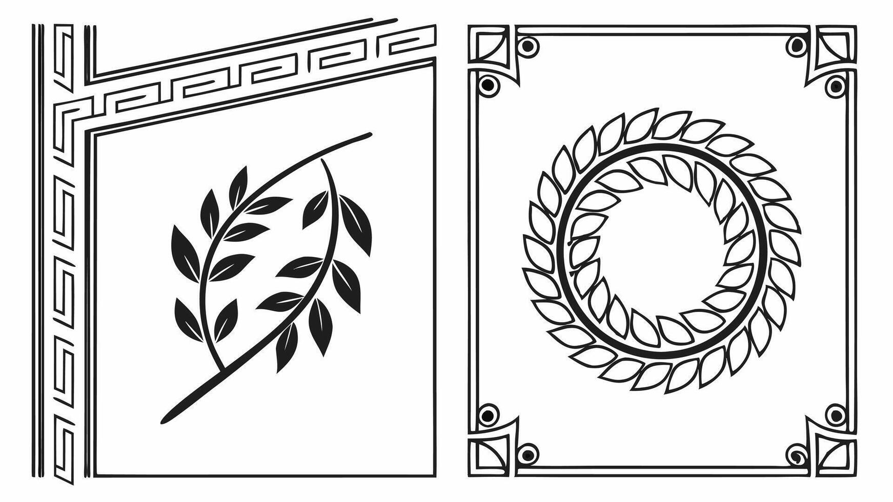 Two different designs of decorative elements vector