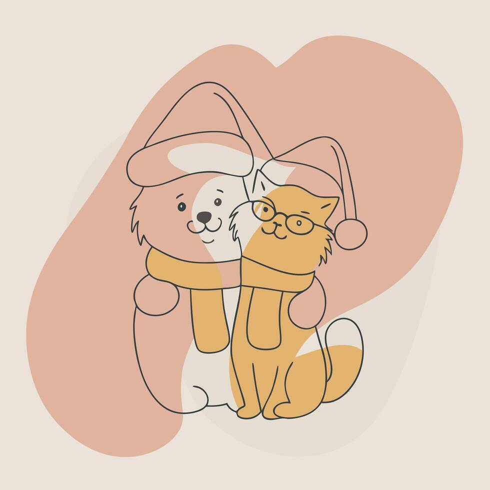 two Cute cat face cartoon vector