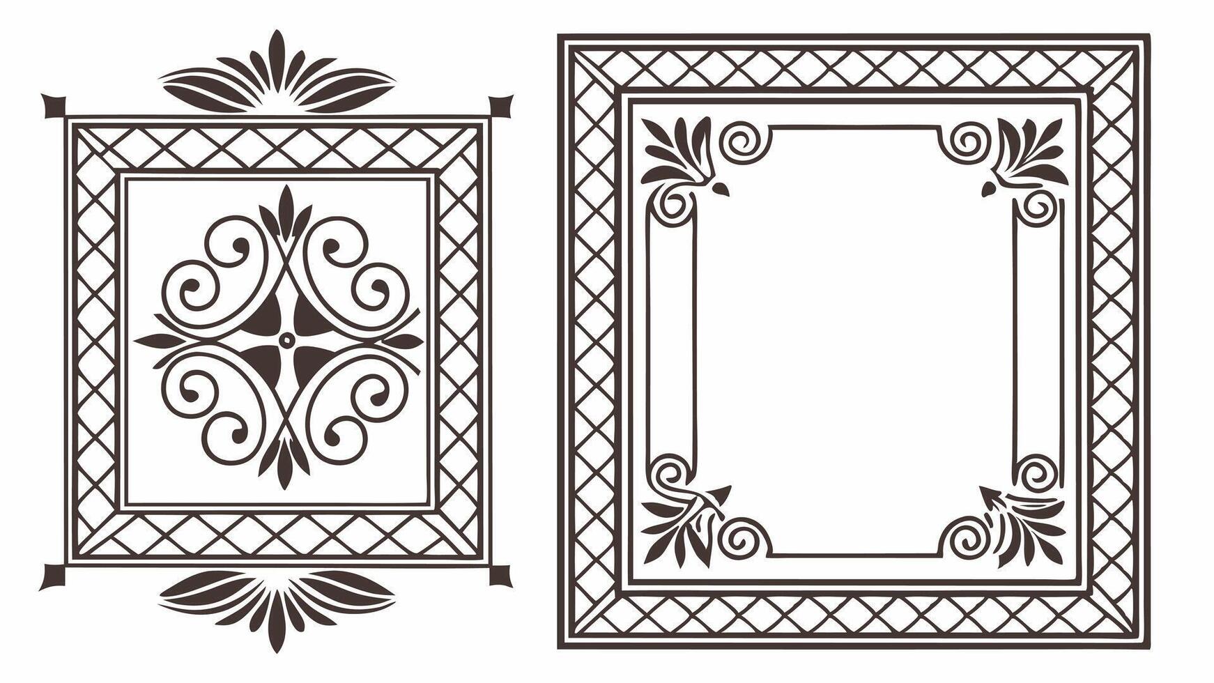 Set of decorative frames and borders for your design vector