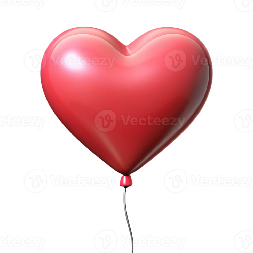 red heart shape balloon png