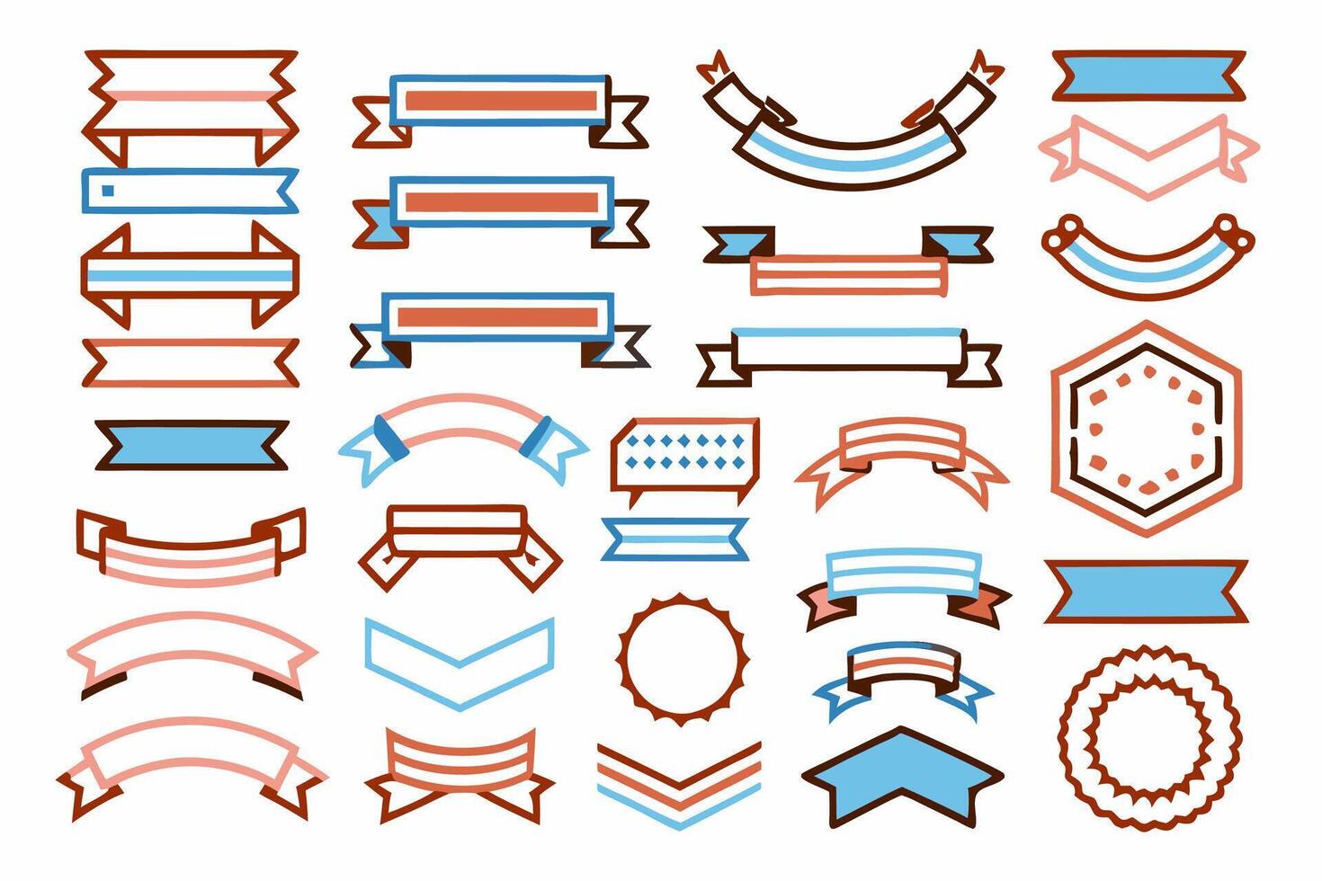 Decorative Bright Design Elements Collection vector