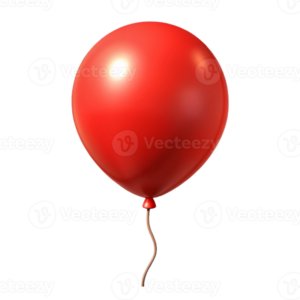 red isolated balloon png
