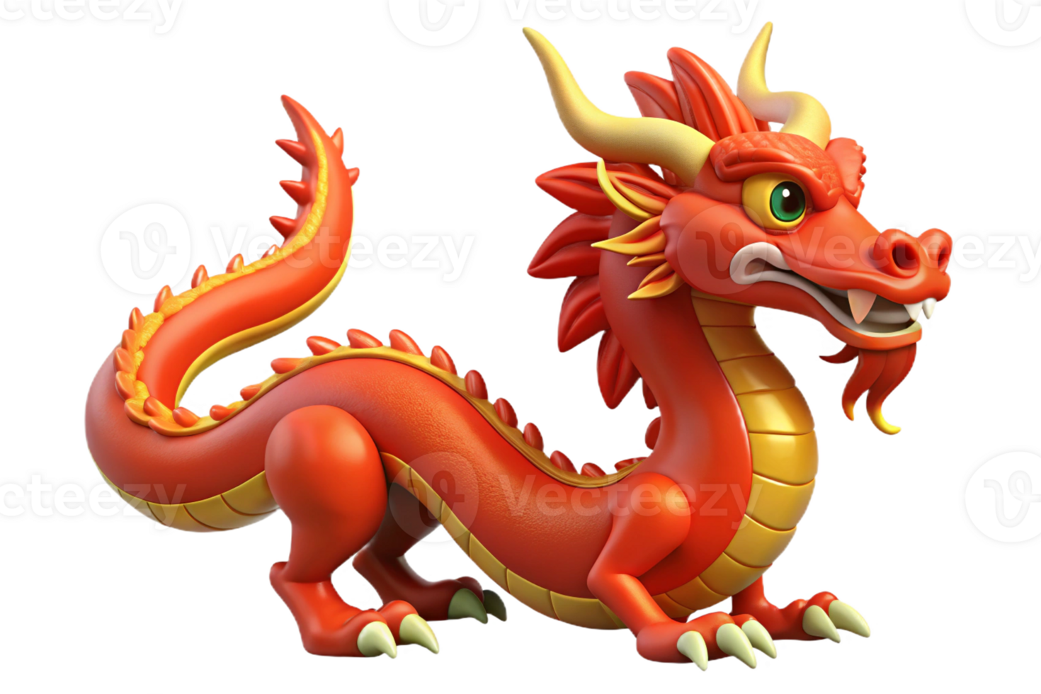 chinese new year red dragon png