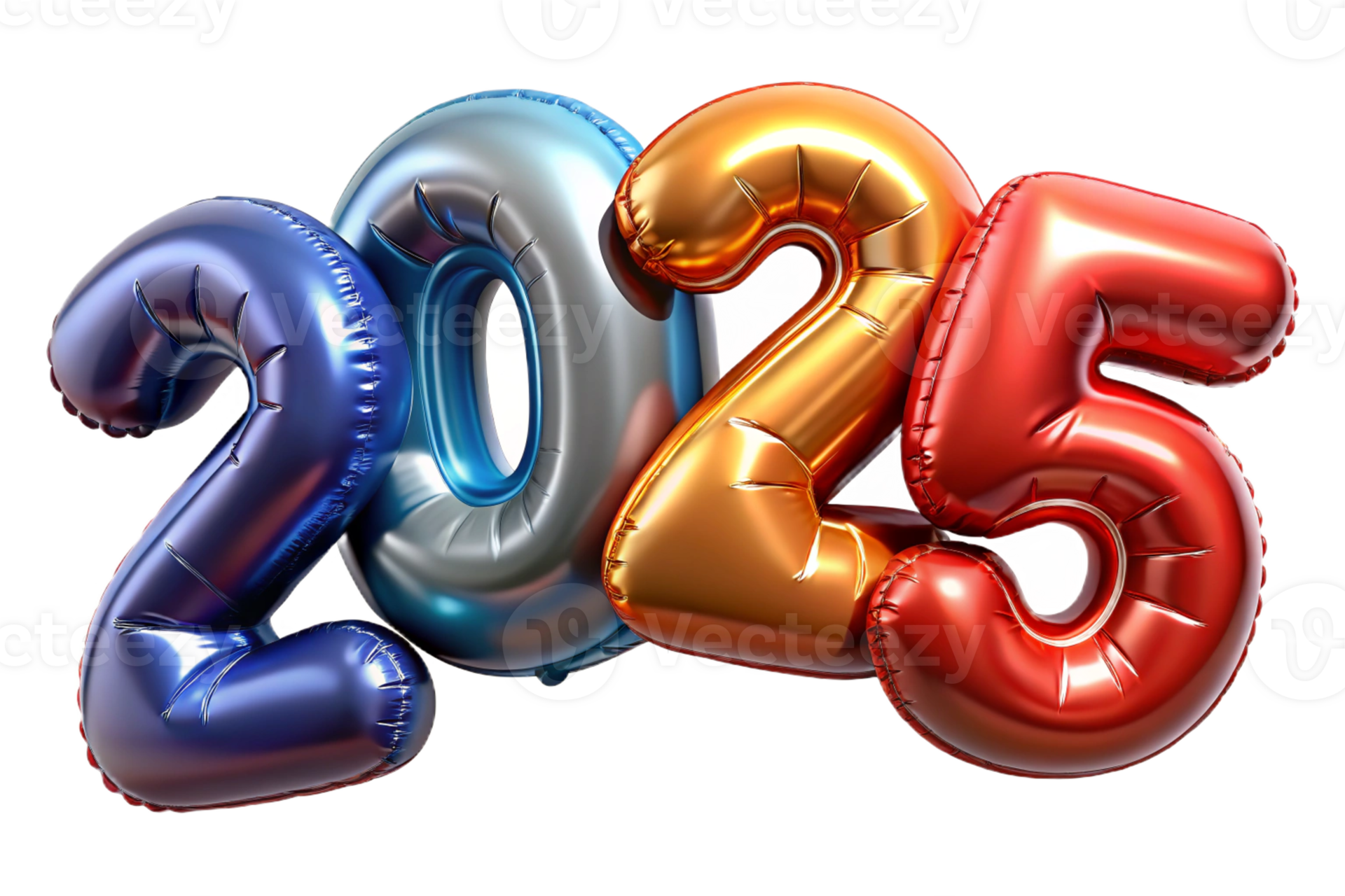 2025 balloons isolated happy new year 54110837 PNG