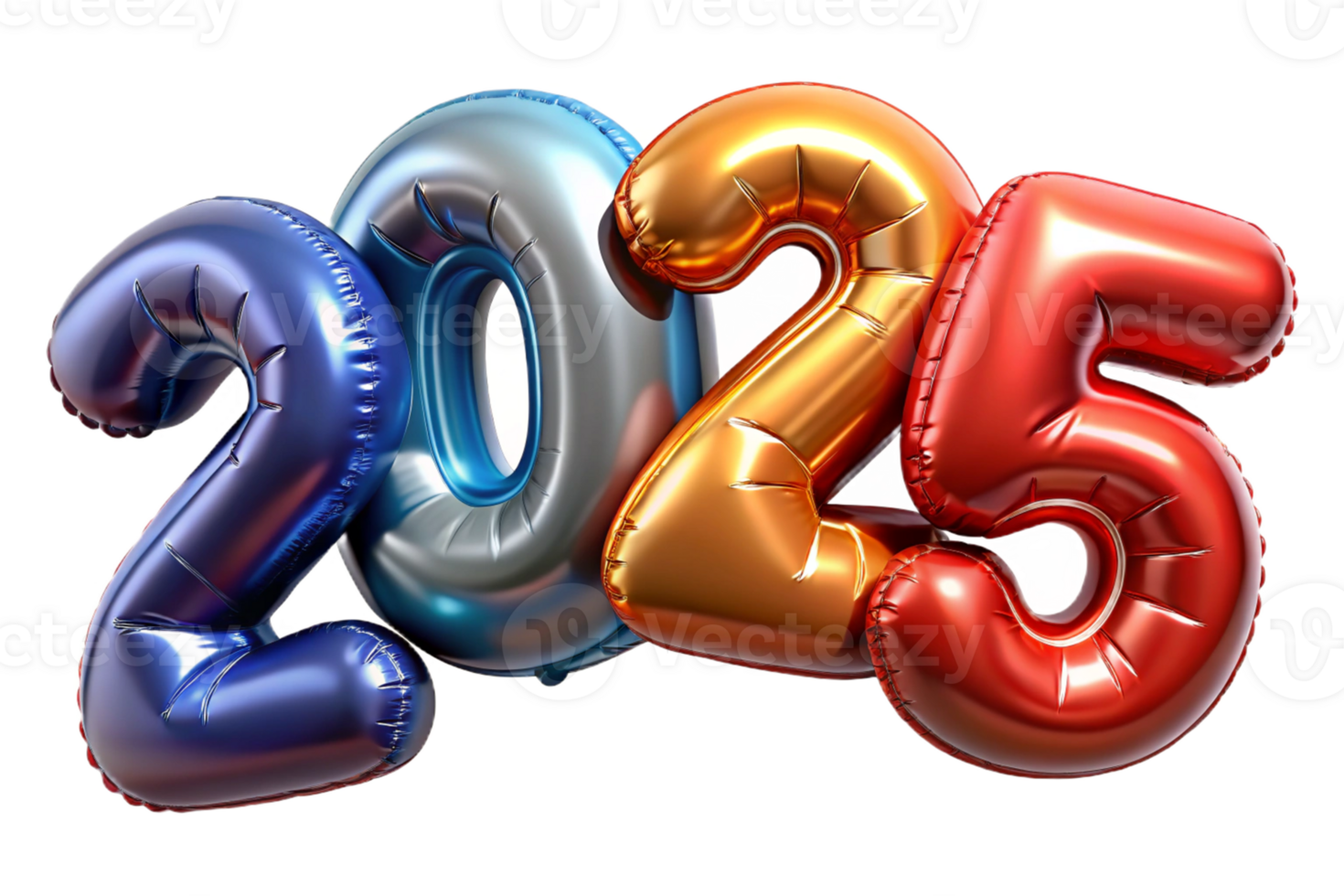 2025 balloons isolated happy new year png