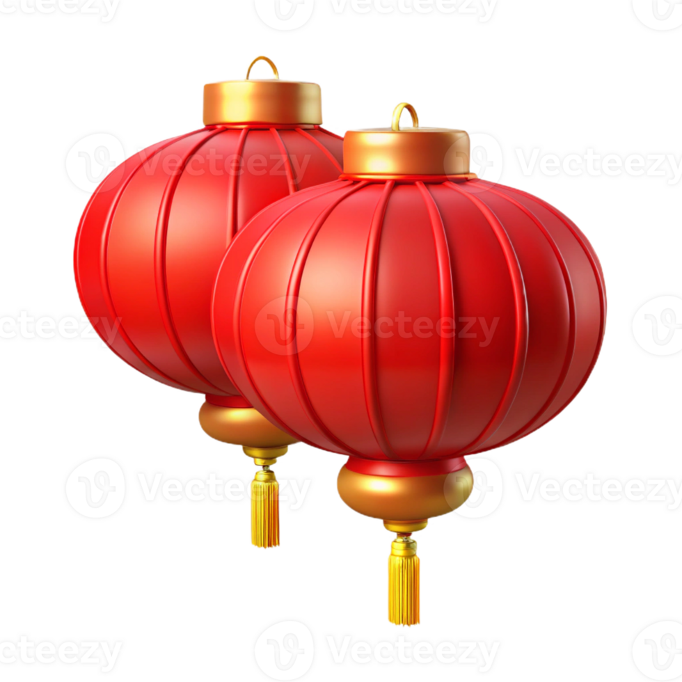 Chinese new year red lanterns png