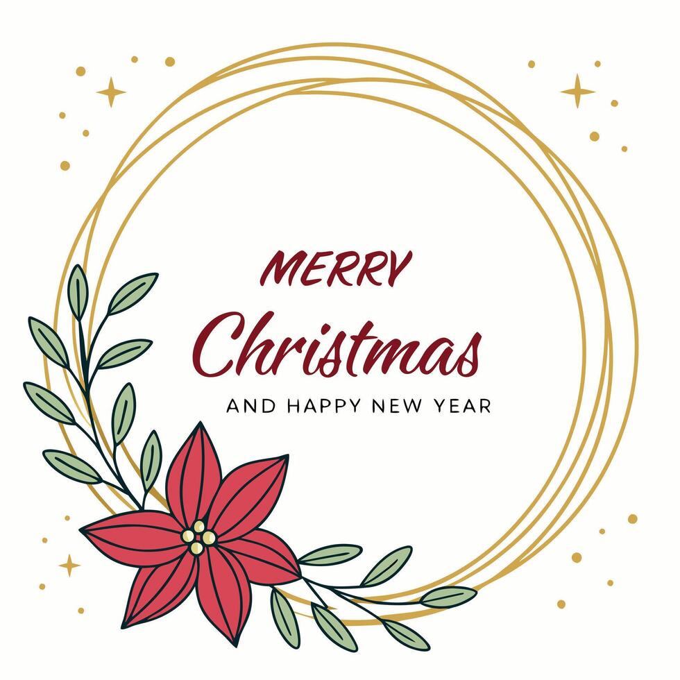 Merry christmas and happy new year vector
