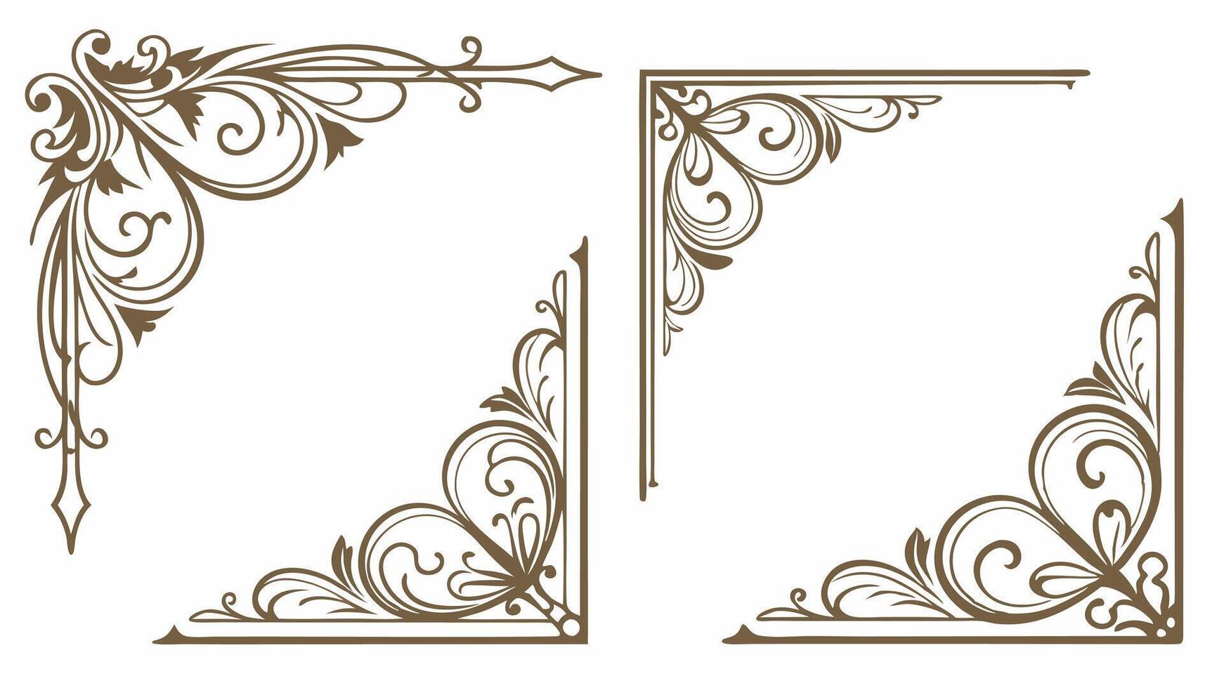 Vintage corner frames vector